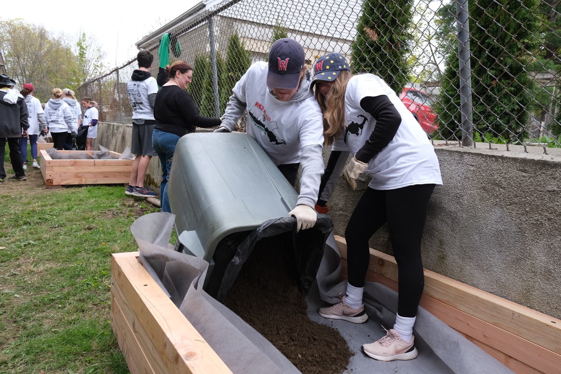 Build Day volunteers at work in Worcester